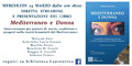 Locandina presentazione libro "Mediterraneo e donna" in streaming